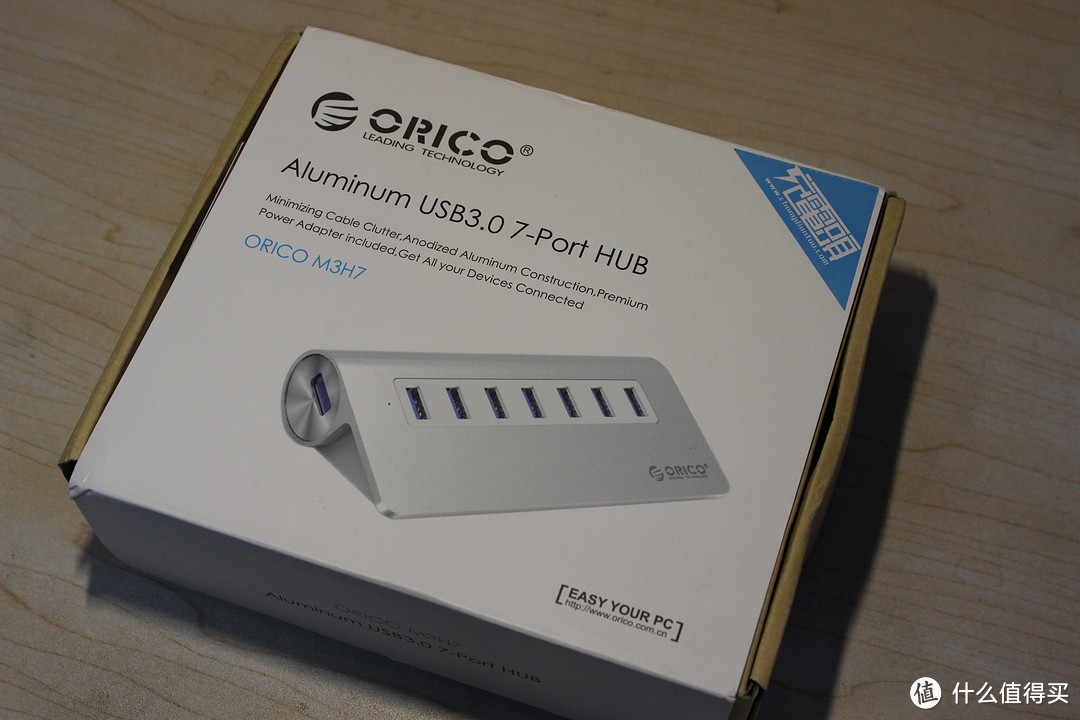 你的USB接口还够用么——ORICO 奥睿科 M3H7  USB3.0 HUB M3H7 分线器带电源 开箱评测