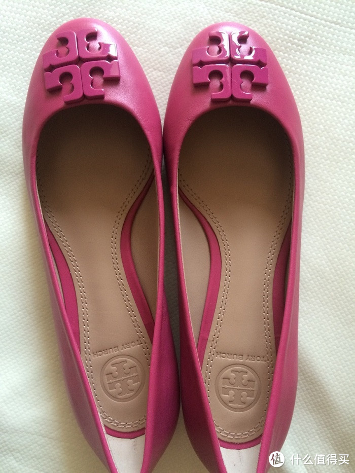 #原创新人# Tory Burch 汤丽柏琦 玫红色平底鞋 开箱