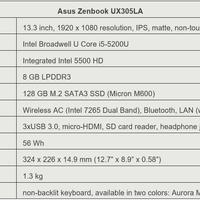 Asus Zenbook UX305LA 笔记本电脑外观展示(材质|机身|转轴|接口)