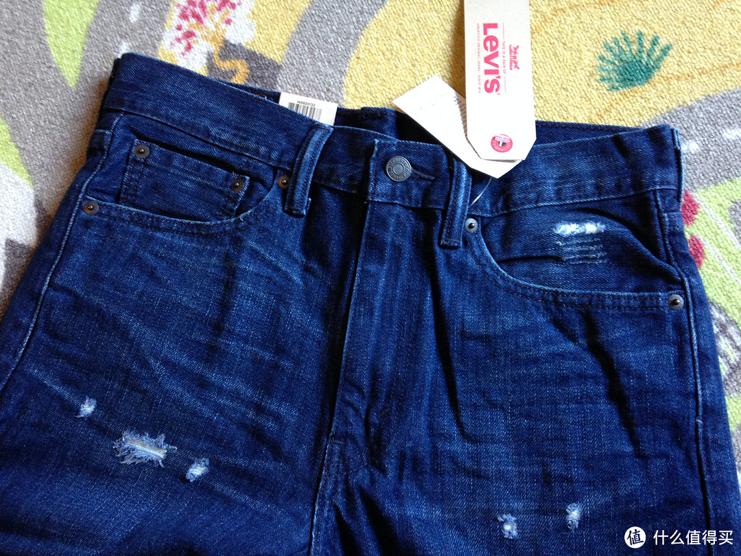 Levi's 李维斯 522 男士破洞做旧 锥形牛仔裤