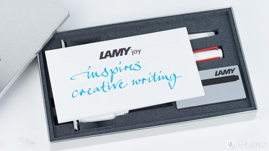 品味书写的乐趣：Lamy 凌美 Joy系列 白色红夹钢笔