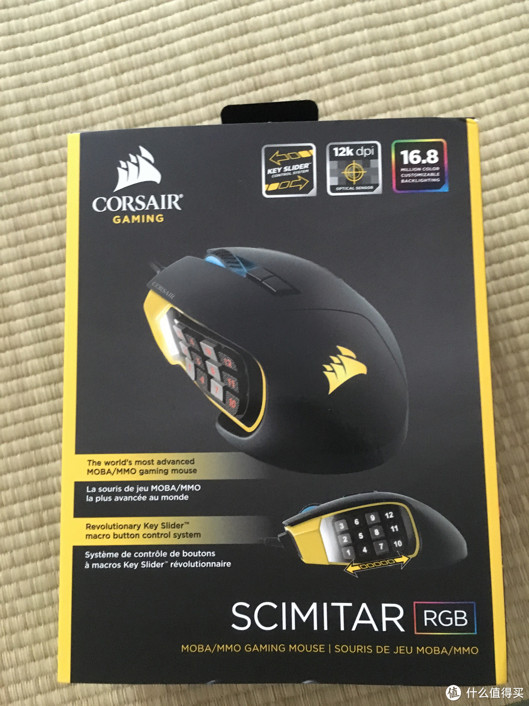 USCorsair 美商海盗船 Gaming系列 SCIMITAR RGB 执法者 多彩光学游戏鼠标 开箱