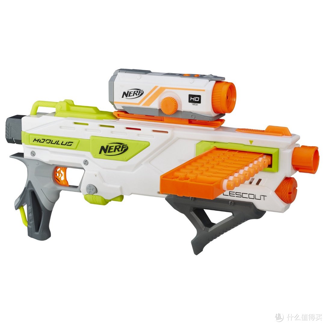 新来的，插拔一下不： 2016款 Hasbro 孩之宝 Nerf Modulus ECS-10 多任务配件 开箱