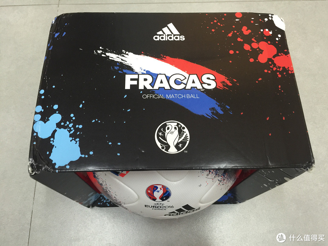 #本站首晒# 球难看，球好看：ADIDAS 阿迪达斯 EURO 16 FRACAS 欧洲杯比赛用球