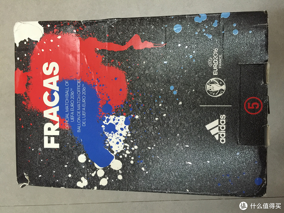 #本站首晒# 球难看，球好看：ADIDAS 阿迪达斯 EURO 16 FRACAS 欧洲杯比赛用球