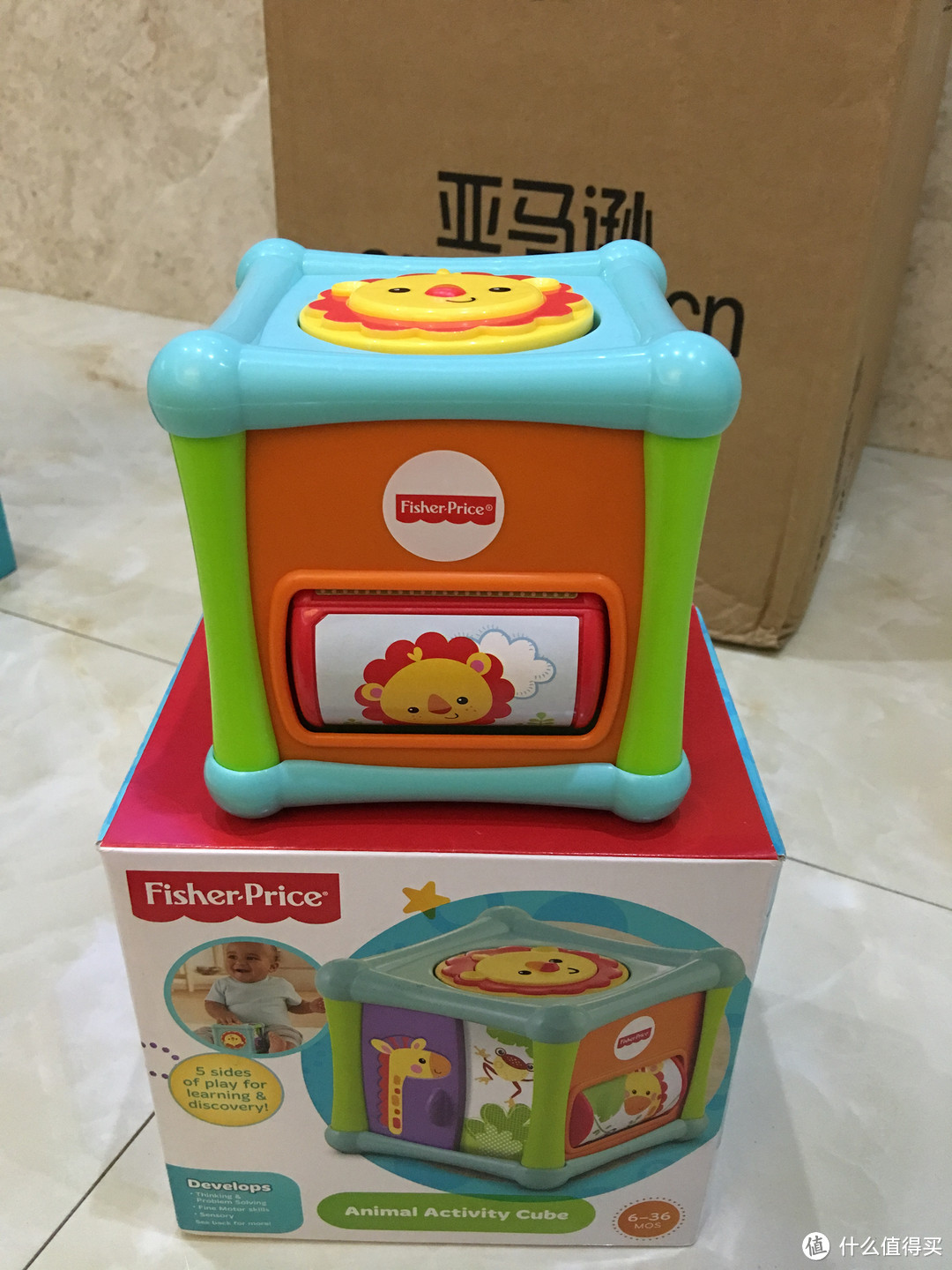 亚马逊819店庆入手：Fisher Price 费雪——爬爬小狮子＋小榔头＋小魔方