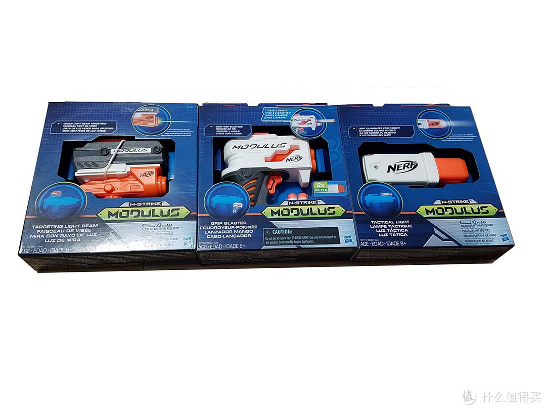 新来的，插拔一下不： 2016款 Hasbro 孩之宝 Nerf Modulus ECS-10 多任务配件 开箱