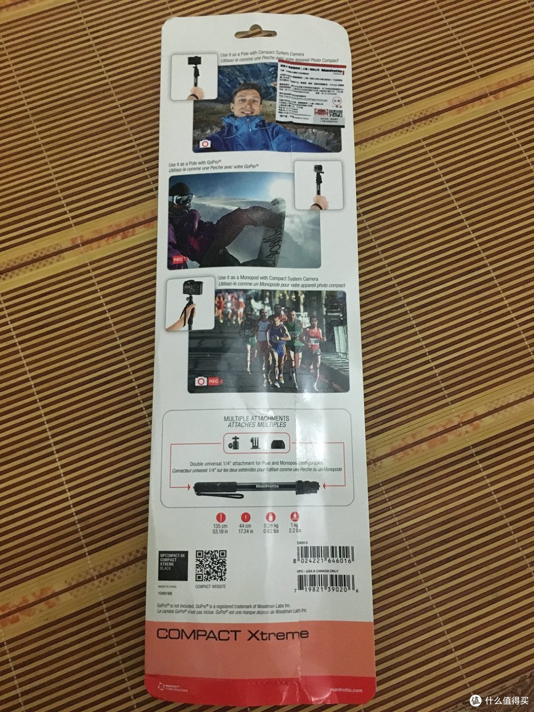 Manfrotto 曼富图 Compact Xtreme 两用自拍杆