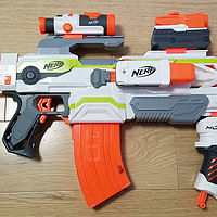 小萌娃滴玩具们 篇二：新来的，插拔一下不： 2016款 Hasbro 孩之宝 Nerf Modulus ECS-10 多任务配件 开箱