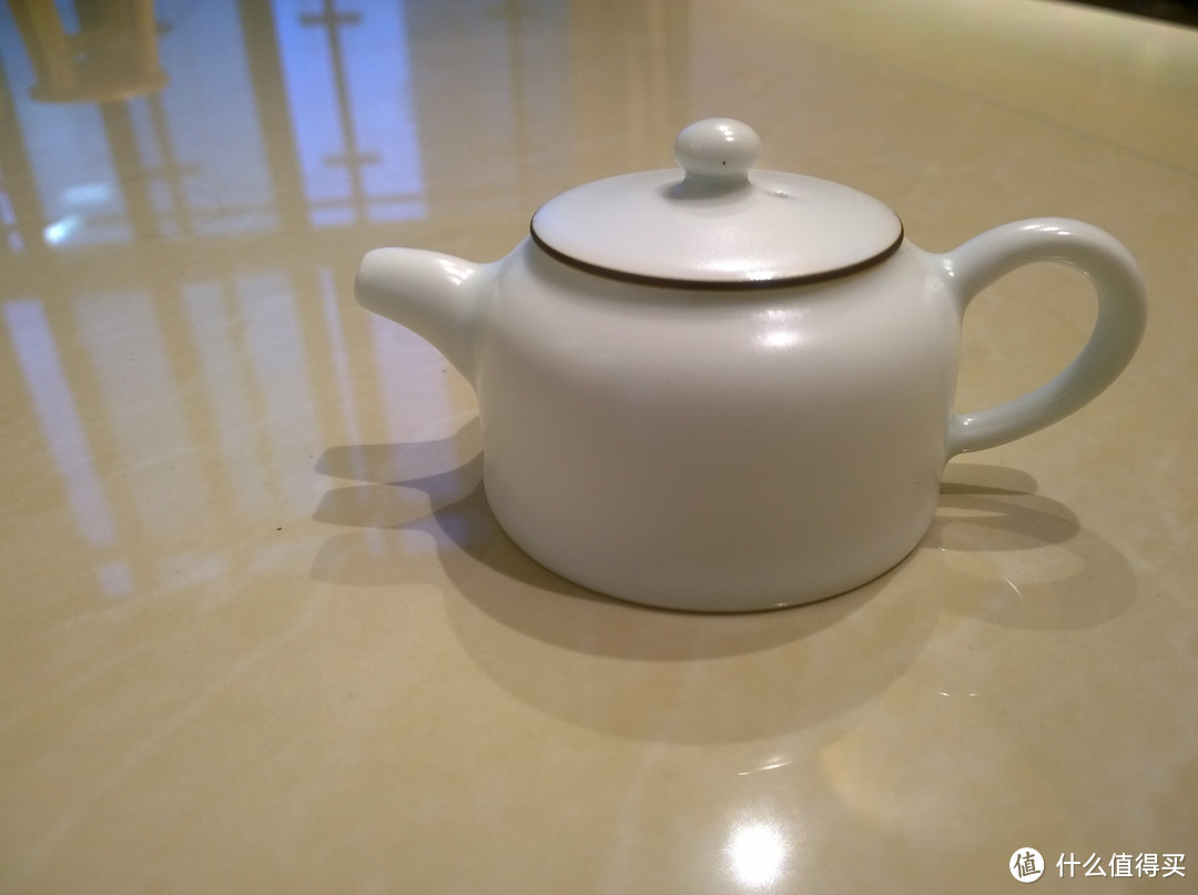 第一套个人茶具——羊脂玉白紫金线茶具套装