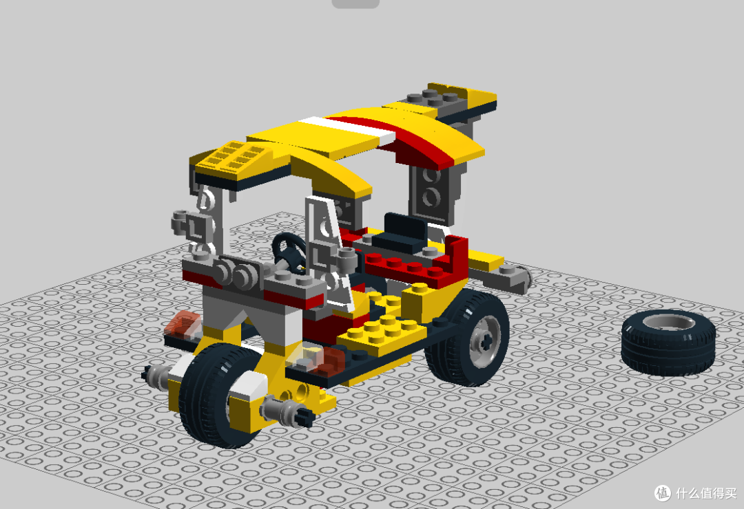 芝麻乐高moc篇一原创新人lego乐高创意百变系列31002moc摩托三蹦子