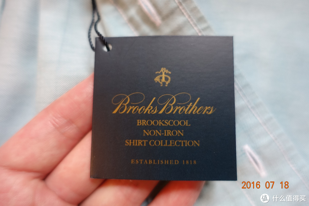 夏天上班穿什么——BROOKS BROTHERS 男士蓝色免烫短袖衬衫