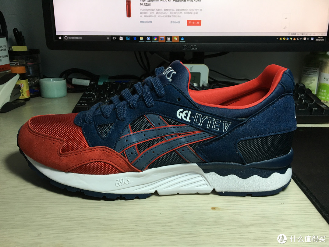 ASICS 亚瑟士 GEL-LYTE V 骚红色复古鞋