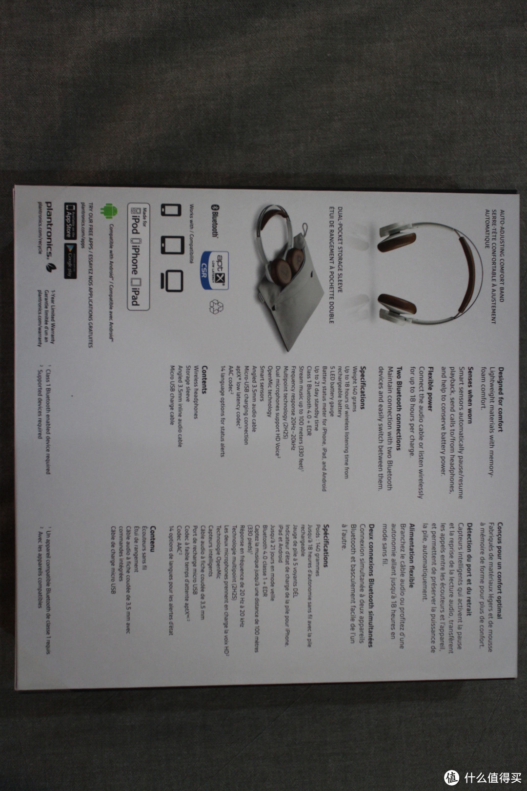 #本站首晒# 美型出街利器：Plantronics 缤特力 BackBeat Sense 头戴式蓝牙耳机