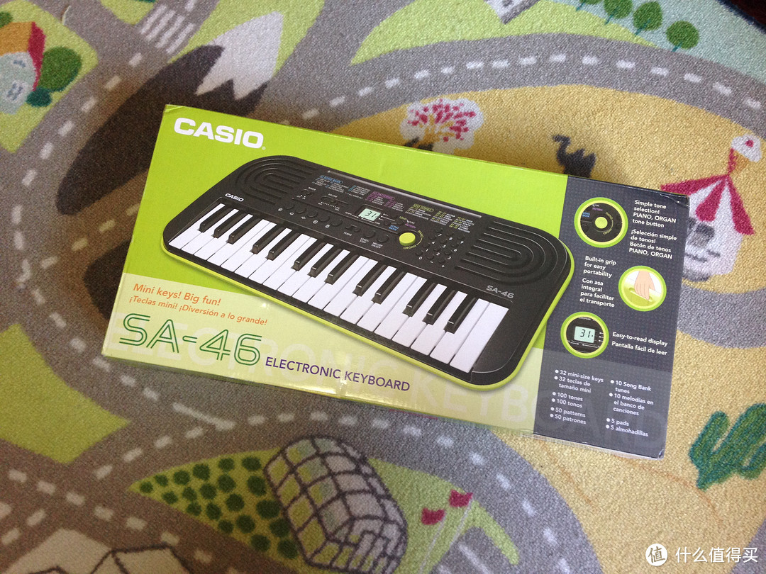 #本站首晒# 30岁后自学音乐！CASIO 卡西欧 SA-46 电子琴