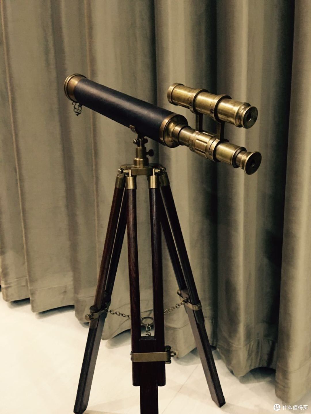 本站首晒# 圆梦:handcrafted nautical 双筒复古天文望远镜