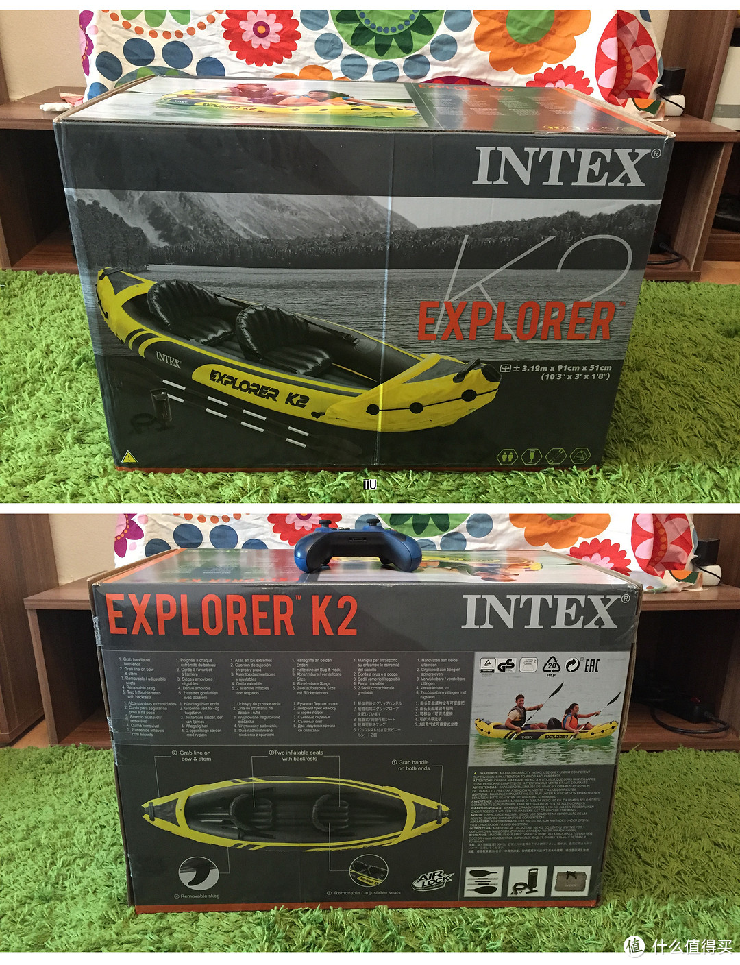 #原创新人#让我们荡起双桨——INTEX Explorer K2充气船开箱试浪