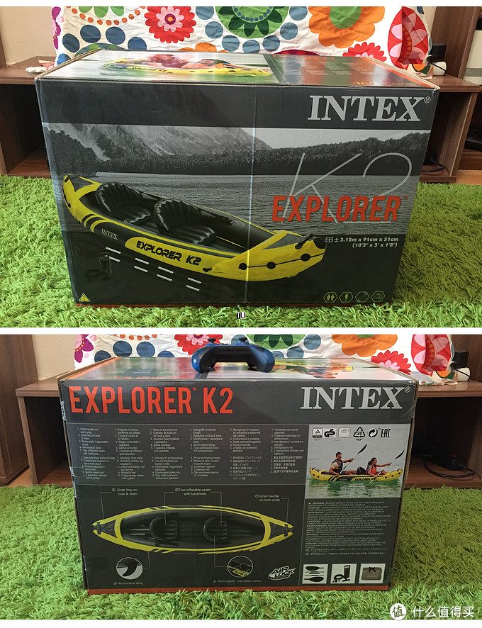 #原创新人#让我们荡起双桨——INTEX Explorer K2充气船开箱试浪