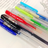 书写利器：uni MITSUBISHI PENCIL 三菱 UM-100 中性笔与MUJI 无印良品 彩色水笔