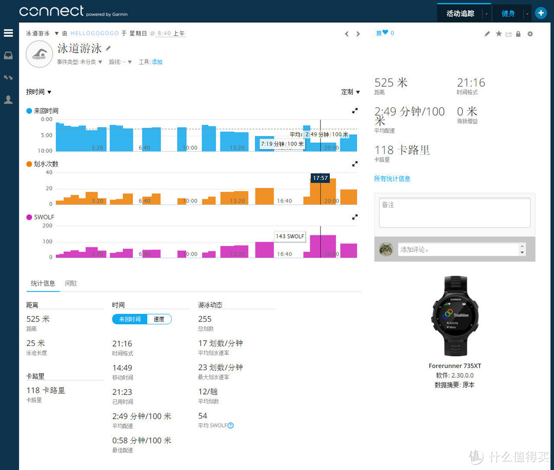 做个铁人——Garmin 佳明 Forerunner 735XT铁三表评测