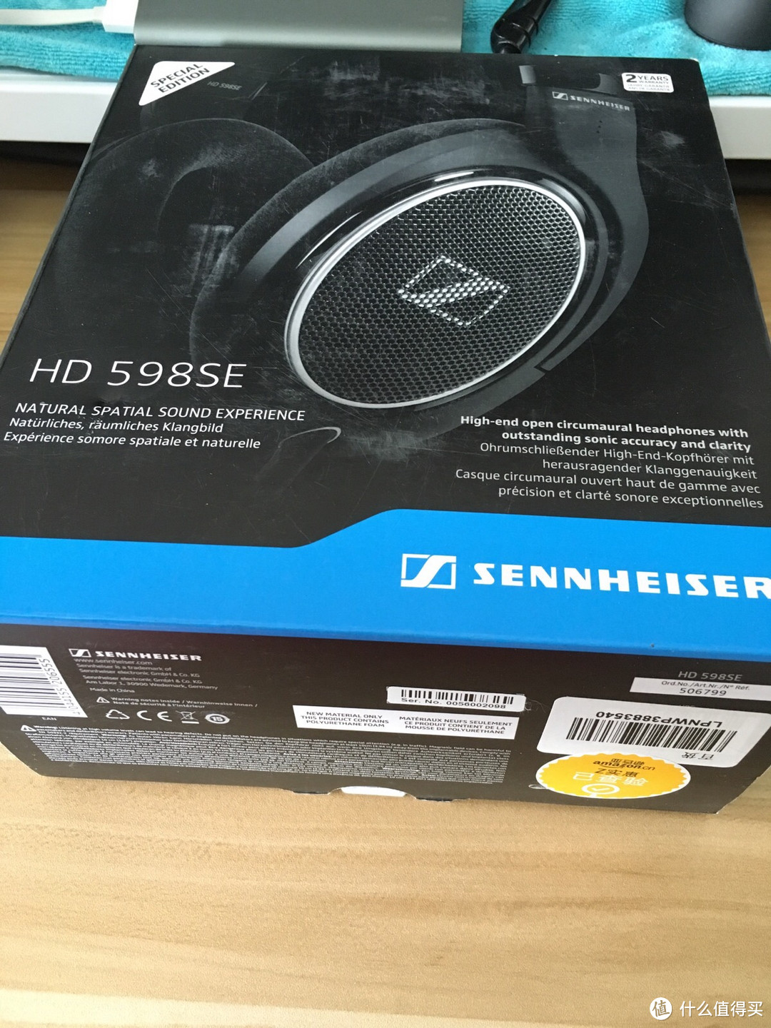 亚马逊Z实惠：SENNHEISER 森海塞尔 HD 598SE 头戴式耳机 开箱
