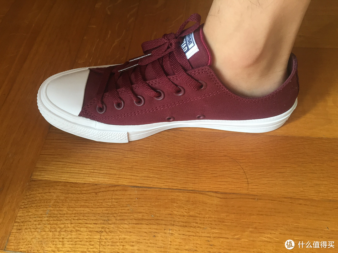 CONVERSE 匡威  Chuck Taylor All Star II 米色/酒红色 帆布鞋 入手