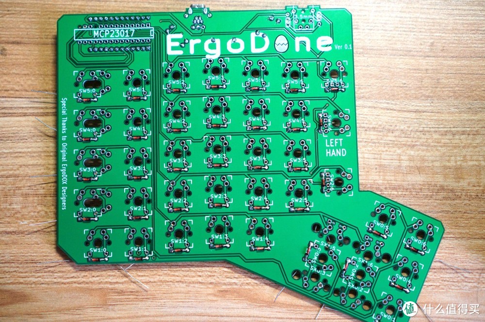 普及版ErgoDox——ErgoDone二狗蛋人体工学 机械键盘