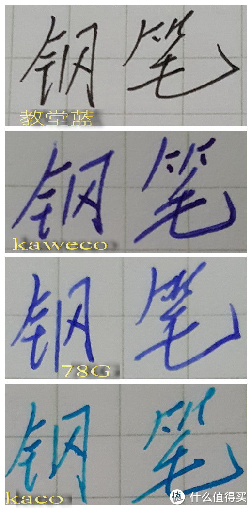 #原创新人#自用钢笔测试——教堂蓝、Kaweco Sport、78G+、KACO SKY