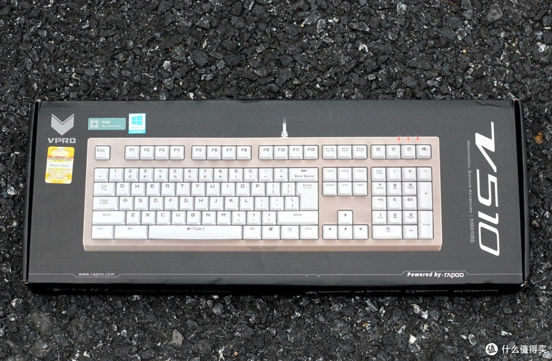#本站首晒# 不玩灯! - 简评雷柏(Rapoo) V510 机械游戏键盘