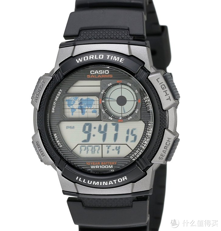 白菜价的骚男表：CASIO 卡西欧 男士 AE-1000W-1B 腕表 来一发