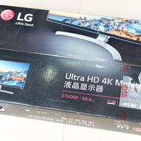 LG 27UD68-W 液晶显示器外观展示(适配器|面板|底座|厚度)