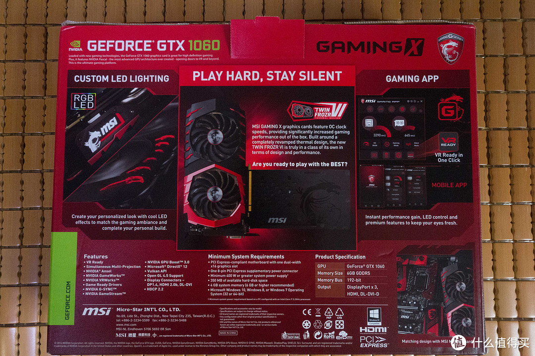 MSI 微星 1060 6G 红龙 Gaming 显卡 开箱简测