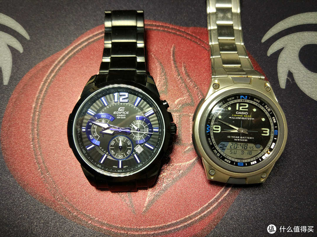 表盲晒个表：上手 CASIO 卡西欧 手表 EDIFICE系列钢带男士手表EFR-535BK-1A2