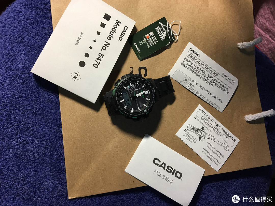 多图开箱：CASIO 卡西欧 PRW-6100FC-1 蓝宝石镜面电波表