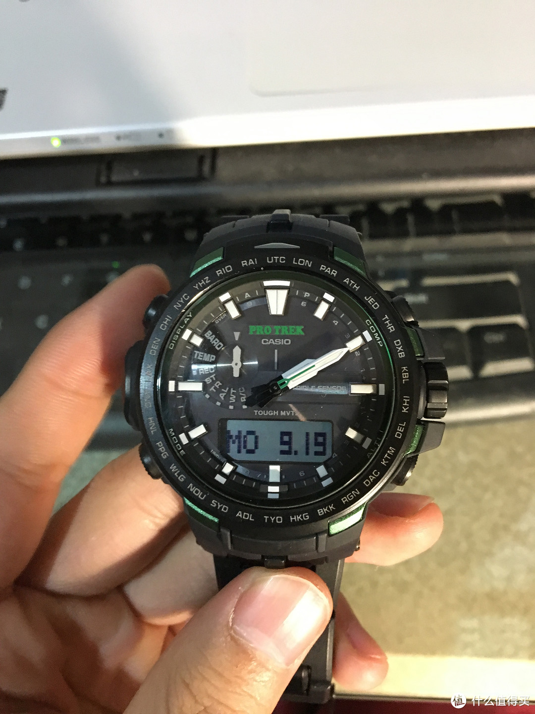 多图开箱：CASIO 卡西欧 PRW-6100FC-1 蓝宝石镜面电波表