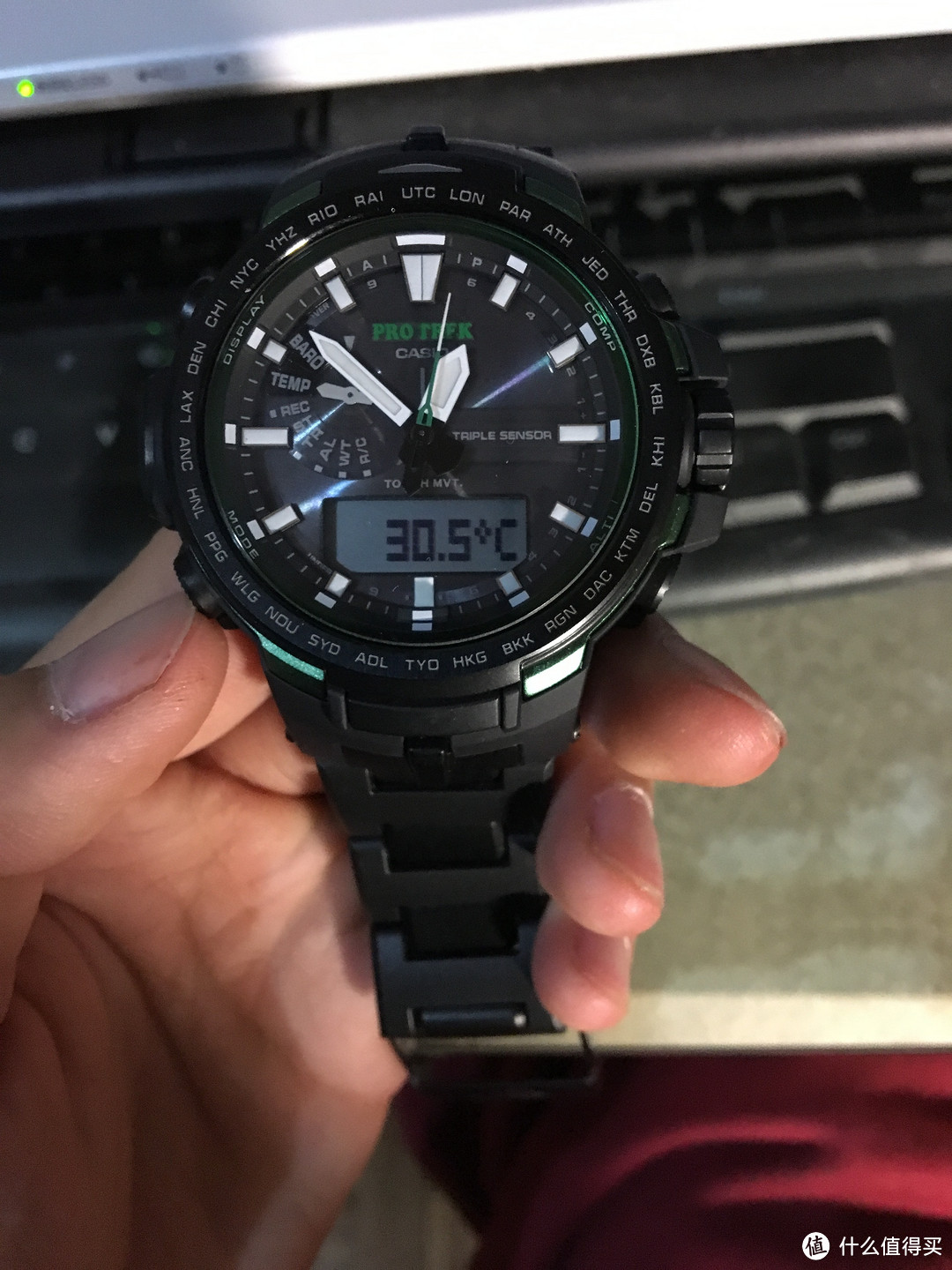 多图开箱：CASIO 卡西欧 PRW-6100FC-1 蓝宝石镜面电波表