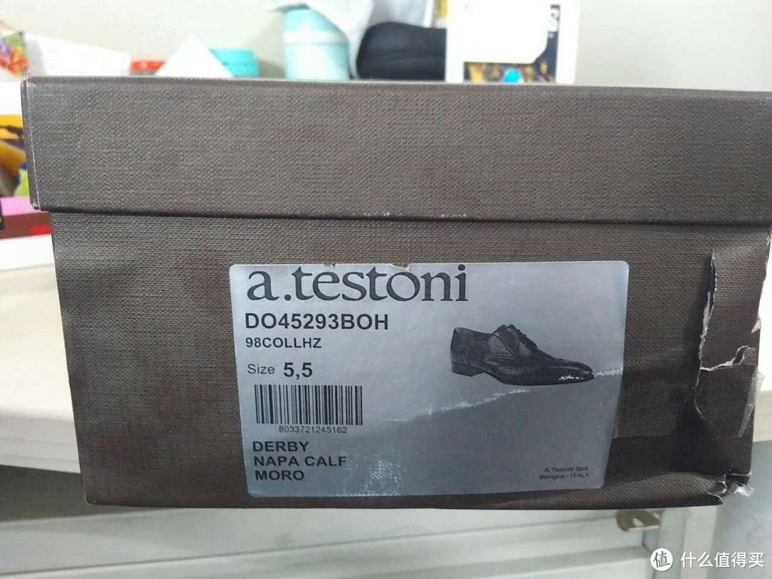 算是国庆礼物了？A.TESTONI 铁狮东尼 咖啡色 鹰翼饰德比鞋