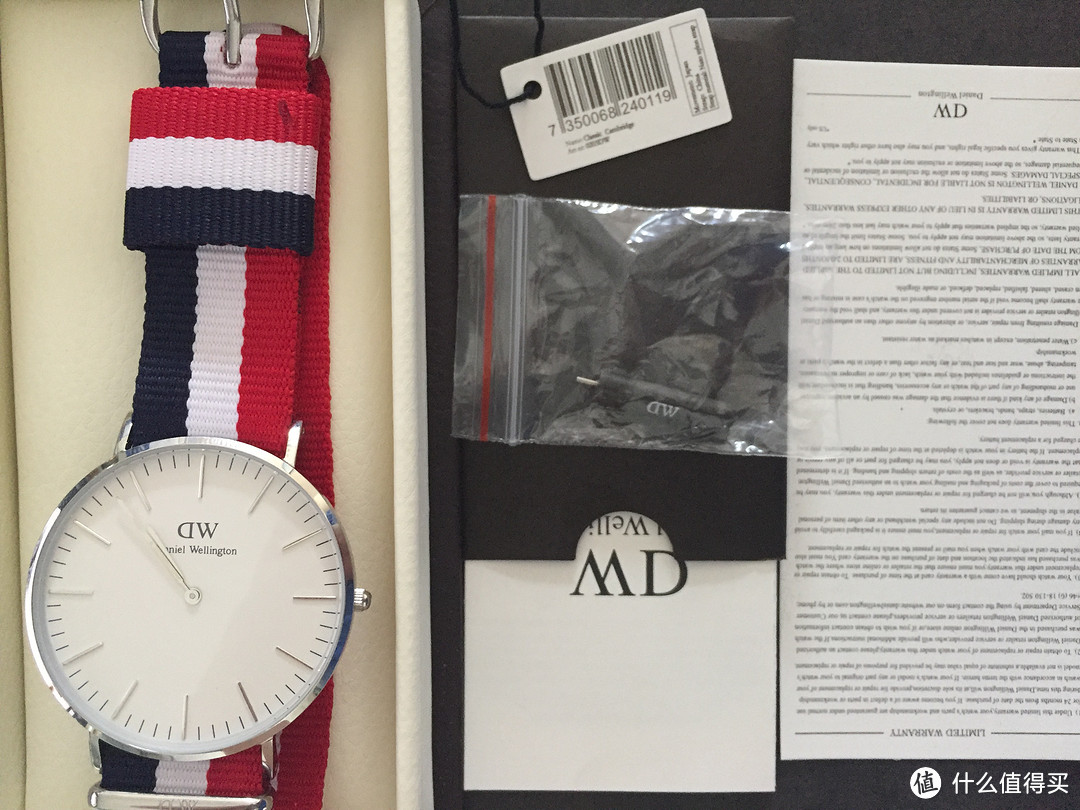 Daniel Wellington 0203DW 学院风尼龙表带经典款 时装表 开箱