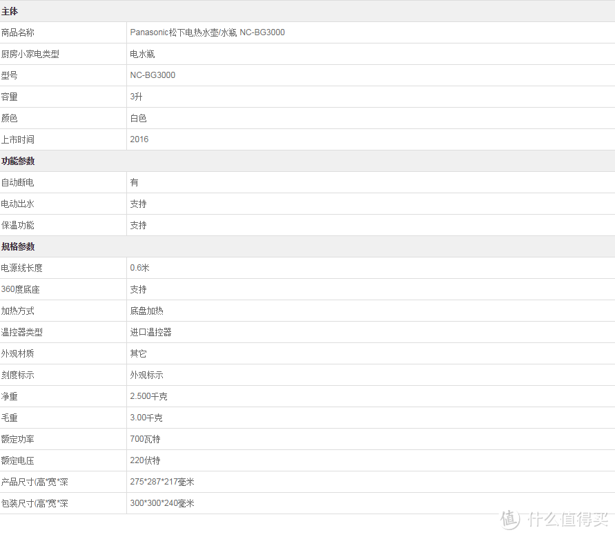 好看好用——Panasonic 松下 NC-BG3000 电热水壶 使用记