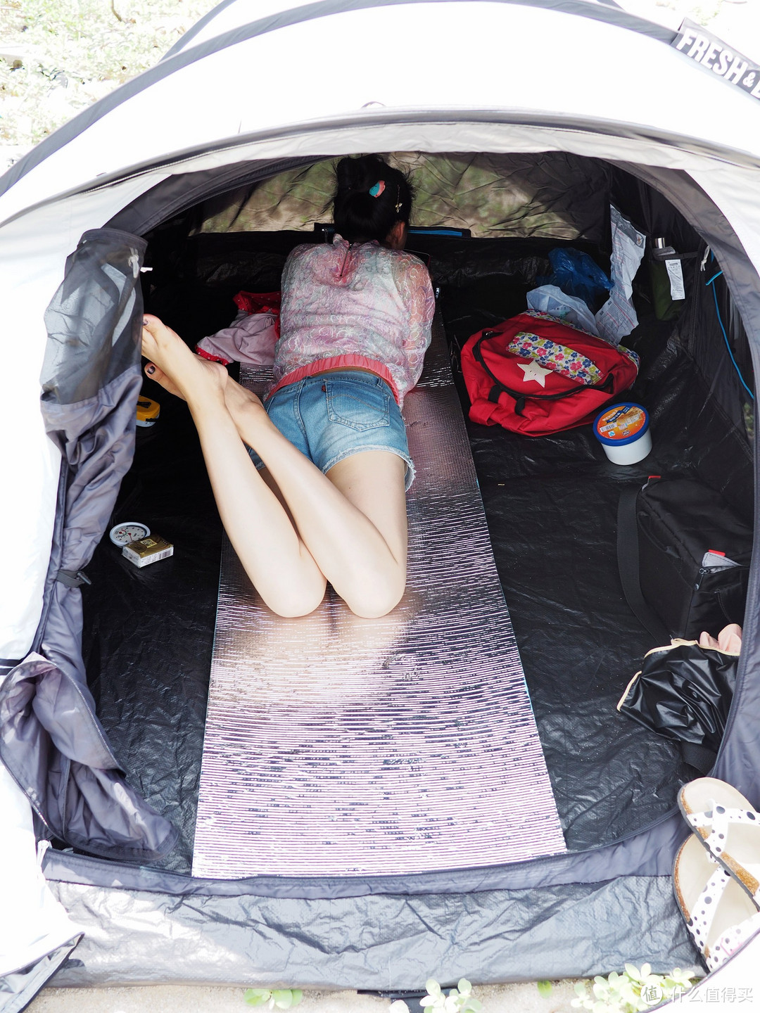 一言不合就去露营，体验迪卡侬 趣岳 双人防晒遮光帐篷
