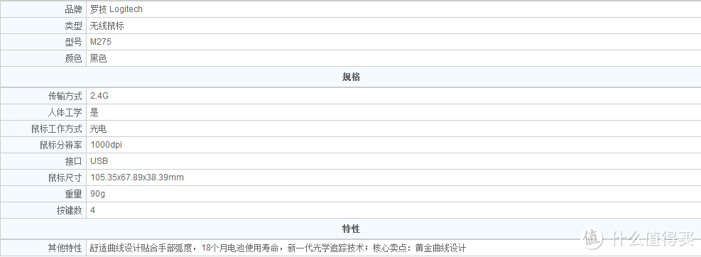 键鼠不分家-鼠标篇：Logitech 罗技 M275 无线鼠标 开箱