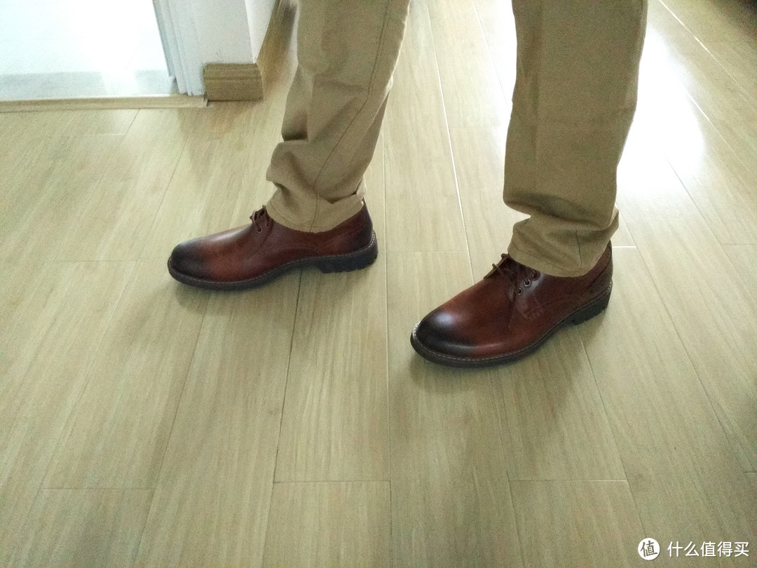 #本站首晒# Clarks 其乐 Montacute Hall 男士休闲皮鞋：尺码、色差及常见品牌简评