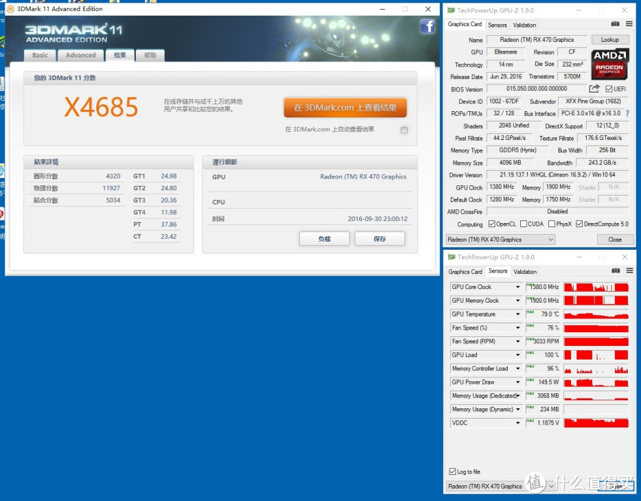 gtx1060与rx480之争的搅局者xfx讯景深红版rx470显卡开箱超频和对比详