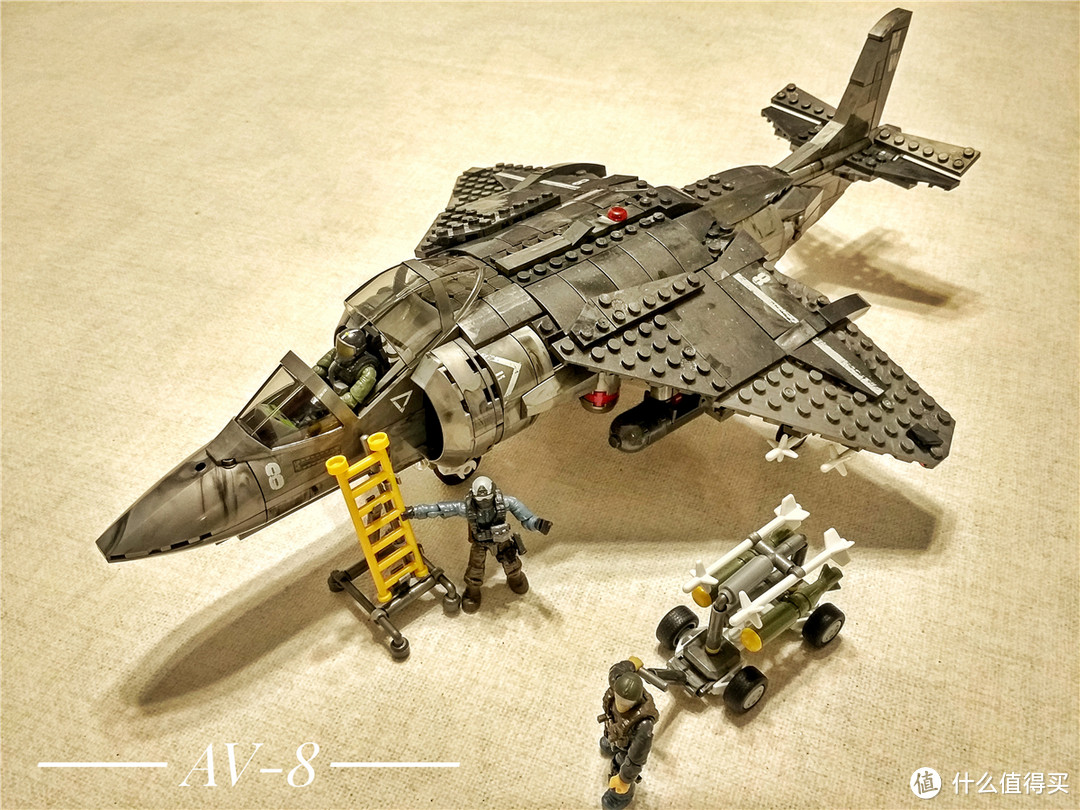 MEGA BLOKS 美高 使命召唤系列 CNG86 av-8鹞式战斗机 拼插模型 开箱简评