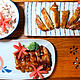 深夜食堂：章鱼（樱花）小香肠+照烧鸡腿饭+咖喱鸡腿饭 豪华三拼