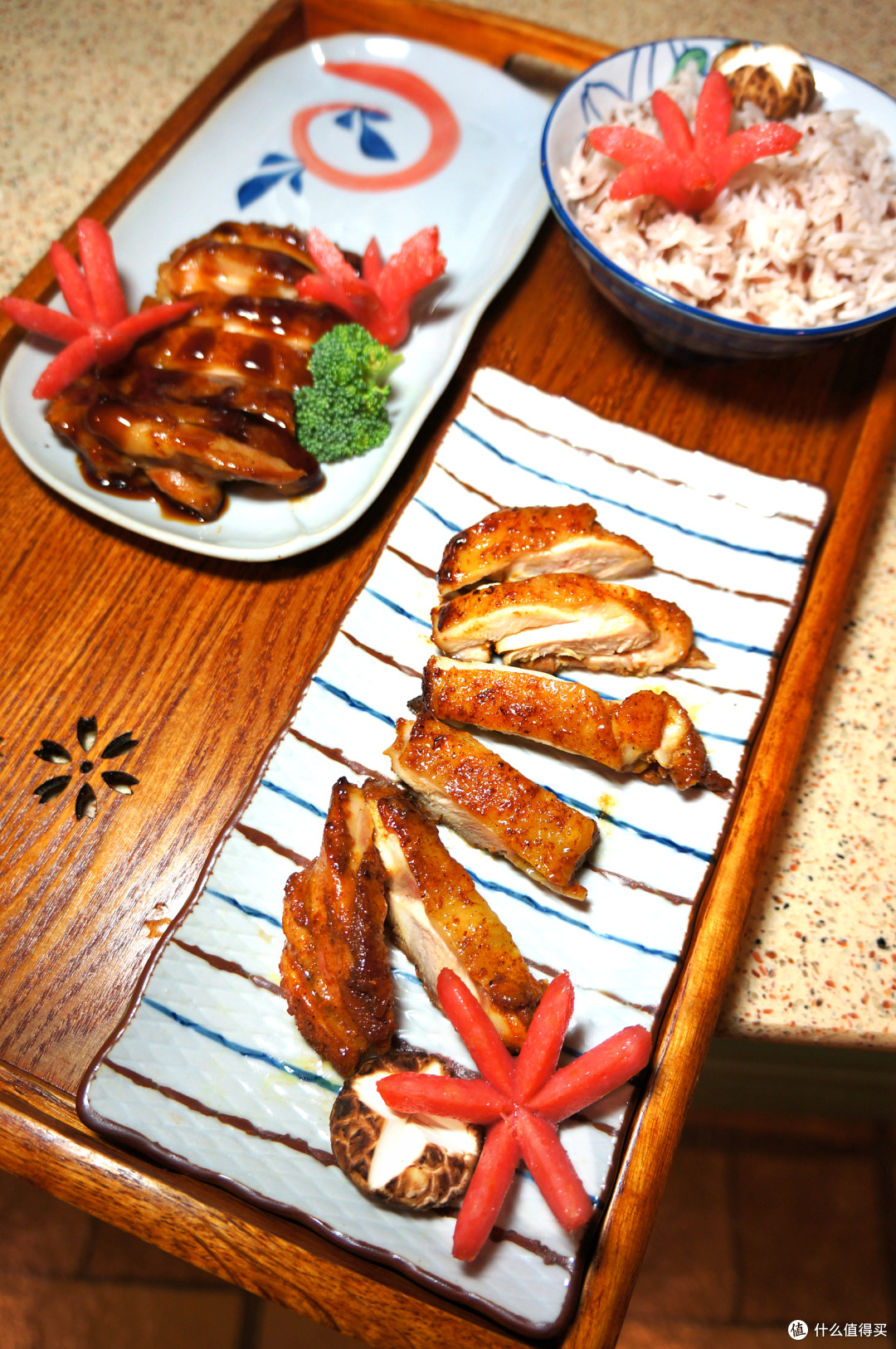 深夜食堂:章鱼(樱花)小香肠+照烧鸡腿饭+咖喱鸡腿饭 豪华三拼
