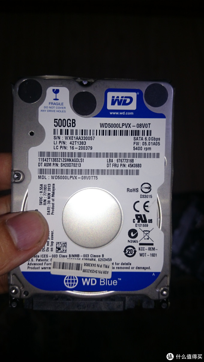 500G西部数据7mm硬盘