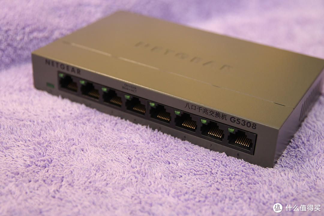 家庭组网好帮手——NETGEAR 美国网件 GS308 千兆交换机