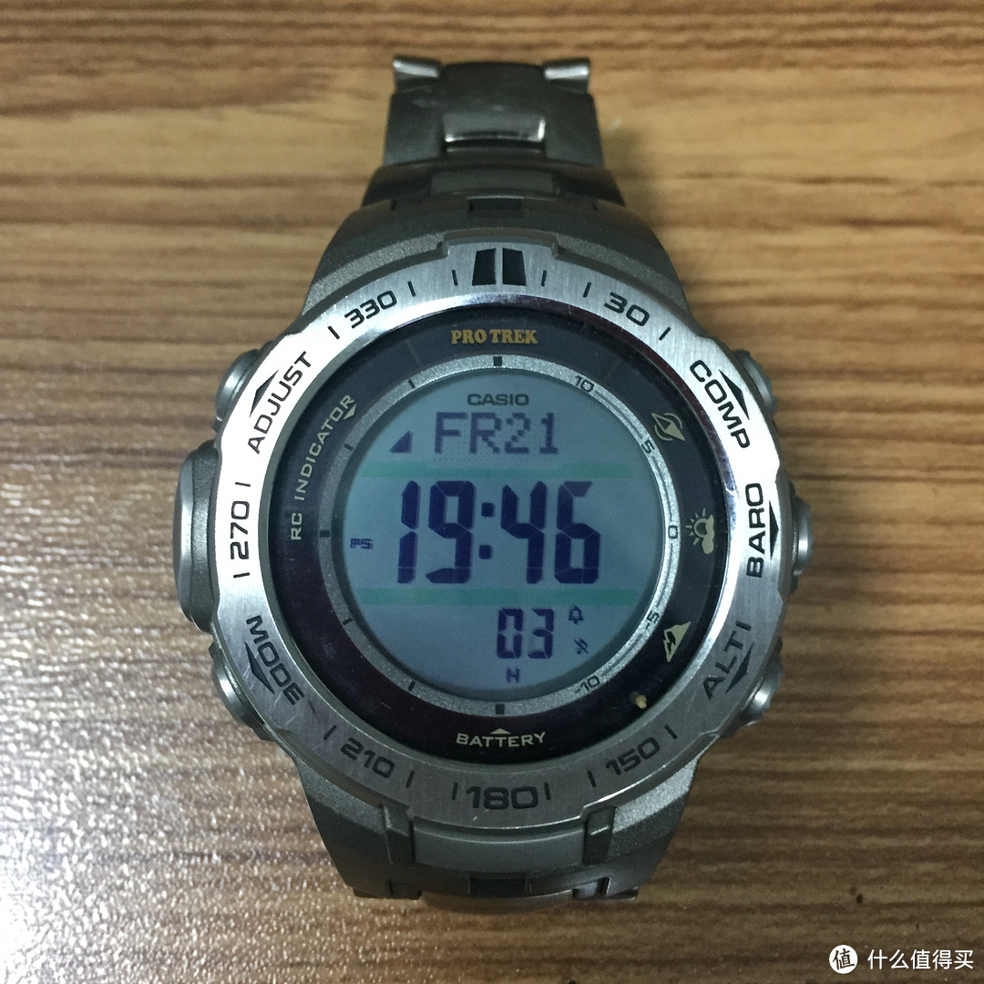 CASIO 卡西欧 PRO TREK 系列 PRW-3100T-7 太阳能电波登山表