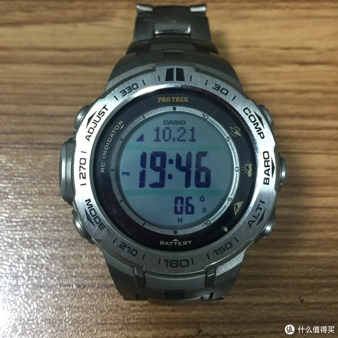 CASIO 卡西欧 PRO TREK 系列 PRW-3100T-7 太阳能电波登山表